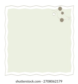 Pollen Thema Zickzack Rahmen einfache Illustration