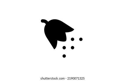 pollen vector icon simple black and white background eps 8 perfect pixel