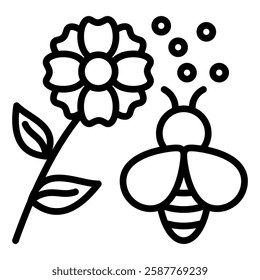 Pollination Icon Element For Design