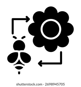 Elemento De Ícone De Polinização Para Design E Vetor