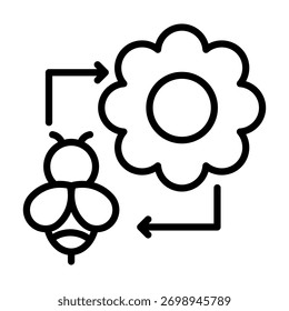 Elemento De Ícone De Polinização Para Design E Vetor