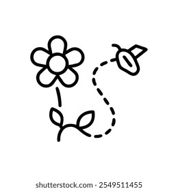 pollinator-pathway icon vector illustration style