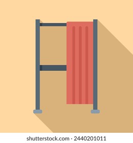 Polling booth room icon flat vector. Choice election. America democracy