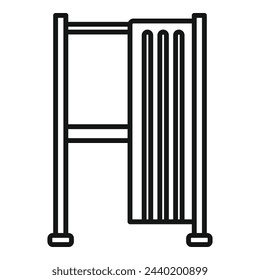 Polling booth room icon outline vector. Choice election. America democracy