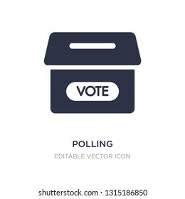 polling icon on white background. Simple element illustration from Seo and web concept. polling icon symbol design.