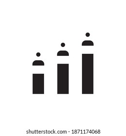 polling icon vector illustration. poll icon glyph style design