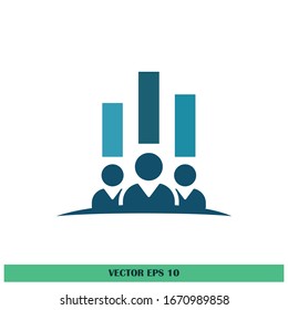 Polling icon vector logo template design element 