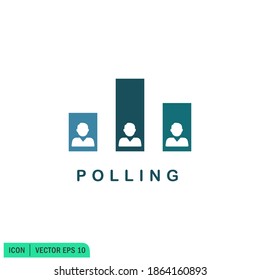 polling icon vector logo template design element
