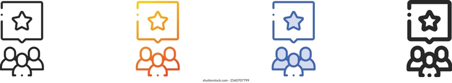 polling icon.Thin Linear, Gradient, Blue Stroke and bold Style Design Isolated On White Background