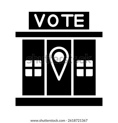Polling place Glyph Icon Design For Personal And Commercial Use