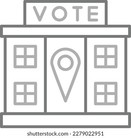 Polling Place vector icon. Can be used for printing, mobile and web applications.