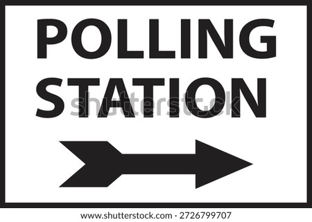 Polling station sign for BD general elections Victor