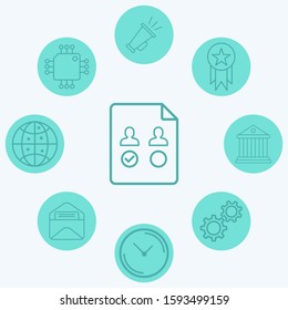 Polling vector icon sign symbol