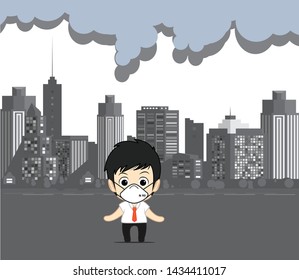 Pollution air in the city