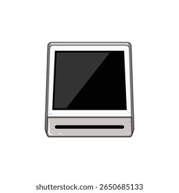 desenho animado do monitor da qualidade do ar da poluição. pm25 pm10, voc co2, umidade de partículas poluição sinal do monitor da qualidade do ar.