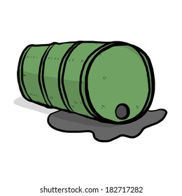 pollution barrel / cartoon vector and illustration