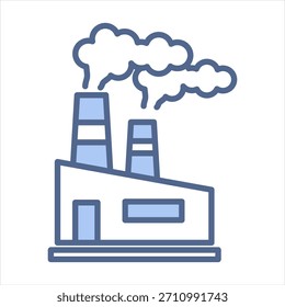 Pollution Blue Icon Vector Illustration