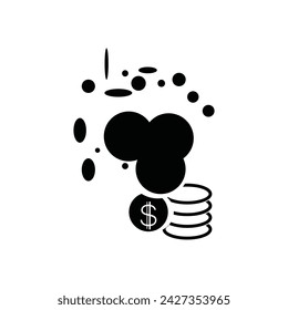 Pollution, carbon footprint, carbon credit icon