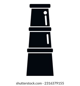 Pollution chimney icon simple vector. Smoke factory. Fireplace stack