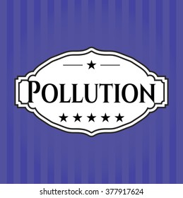 Pollution colorful poster