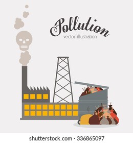 pollution concept design, vector illustration eps10 graphic 