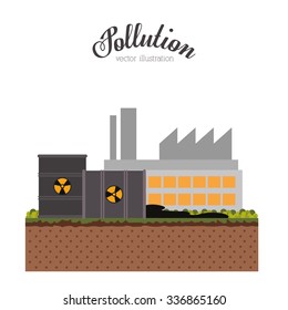 pollution concept design, vector illustration eps10 graphic 