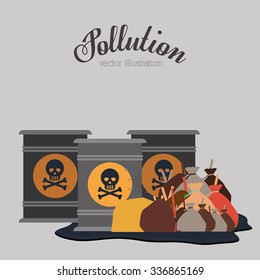 pollution concept design, vector illustration eps10 graphic 