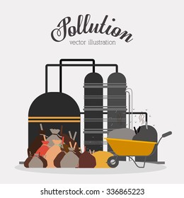 pollution concept design, vector illustration eps10 graphic 