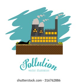 Pollution concept with environment icons design, vector illustration eps 10