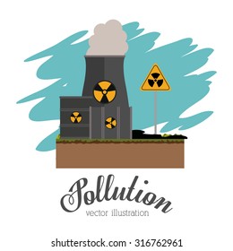 Pollution concept with environment icons design, vector illustration eps 10