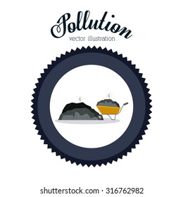 Pollution concept with environment icons design, vector illustration eps 10