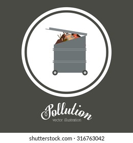 Pollution concept with environment icons design, vector illustration eps 10