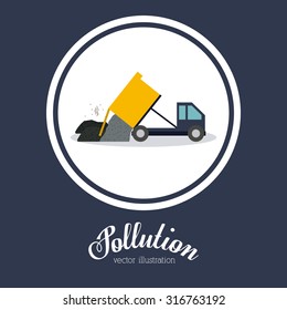 Pollution concept with environment icons design, vector illustration eps 10
