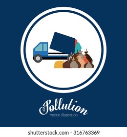 Pollution concept with environment icons design, vector illustration eps 10