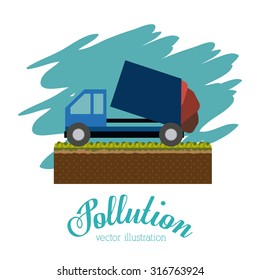 Pollution concept with environment icons design, vector illustration eps 10