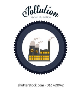 Pollution concept with environment icons design, vector illustration eps 10