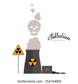 Pollution concept with environment icons design, vector illustration eps 10