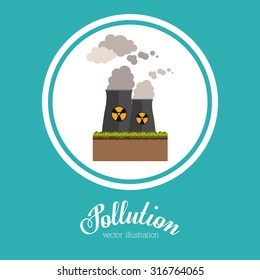 Pollution concept with environment icons design, vector illustration eps 10