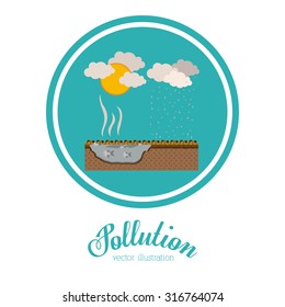 Pollution concept with environment icons design, vector illustration eps 10