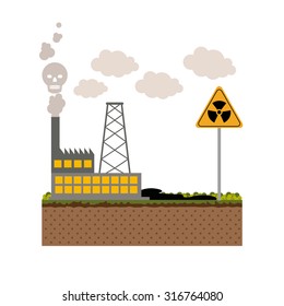 Pollution concept with environment icons design, vector illustration eps 10