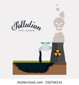 Pollution concept with environment icons design, vector illustration eps 10