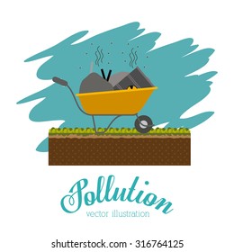 Pollution concept with environment icons design, vector illustration eps 10