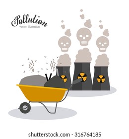 Pollution concept with environment icons design, vector illustration eps 10