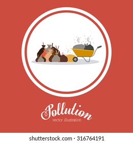 Pollution concept with environment icons design, vector illustration eps 10