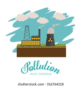 Pollution concept with environment icons design, vector illustration eps 10