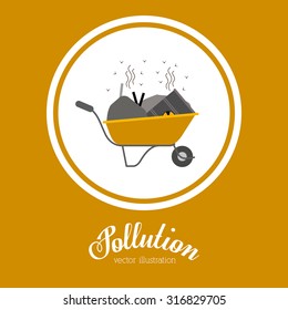 Pollution concept with environment icons design, vector illustration eps 10