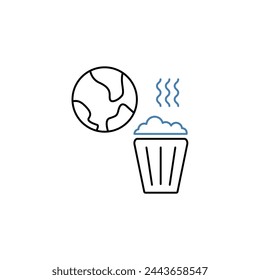 pollution concept line icon. Simple element illustration. pollution concept outline symbol design.