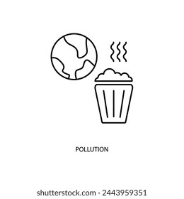 pollution concept line icon. Simple element illustration. pollution concept outline symbol design.