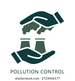 Controle De Poluição Ícone De Tom Duplo Mini Ilustração, Use Para Conceito Moderno, Imprimir, Ui, Kit Ux, Web E Desenvolvimento De Aplicações. Vetor Relacionado À Tecnologia Verde E Mais