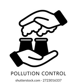 Ícone De Glifo De Controle De Poluição Mini Ilustração, Use Para Conceito Moderno, Imprimir, Ui, Kit Ux, Web E Desenvolvimento De Aplicações. Vetor Relacionado À Tecnologia Verde E Mais
